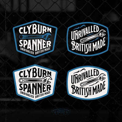 Clyburn Spanner Badge Design badge badge design badges blue collar blue collar brand branding cap design clyburn spanner graphic design hand drawn handlettering illustration logo patch patch design retro typography vintage design wordmark