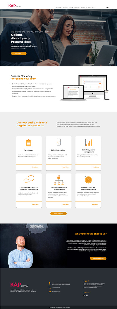 Web Design for KAP Survey design graphic design typography ui ux