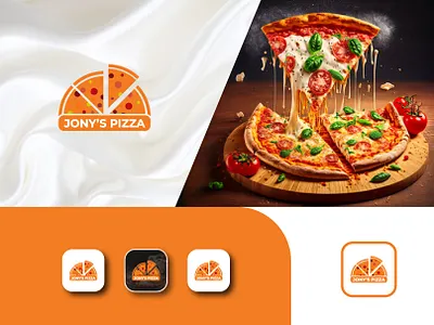 Jony's Pizza logo design branding graphic design logo pizza pizza design pizza designer pizza logo pizza logos pizza lover pizza lovers pizzas tanzina akter tanzinaart