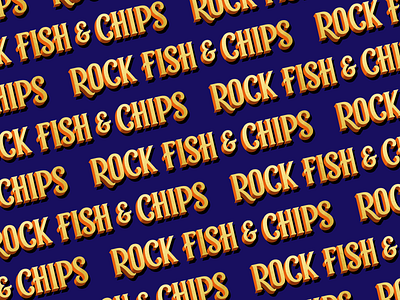 Rock Fish & Chips bespoke fonts branding design font fonts graphic design handrawn illustration lettering logo shadow letters signpainting signwriter texture typography ui vintage