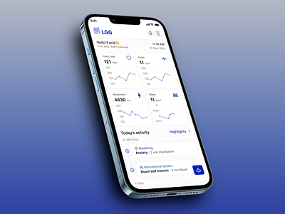 Mobile Design for Daily Insights activity overview app for active living daily insights data visualization digital health fitness monitoring health tracking interactive wellness intuitive design lifestyle tracking mobile design modern app design personalized health real time stats seamless user experience smart tracking tools user friendly interface visual health monitoring wellness app wellness dashboard