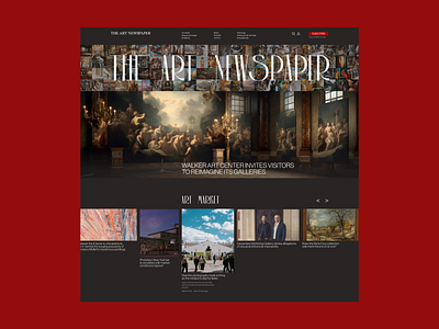 The Art Newspaper // Main page design main page news ui ux