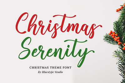 Christmas Serenity Font branding christmas font design fonts hello dribbble lettering modern font type typography