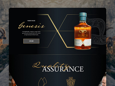 Premium luxury whiskey E-commerce Store - RUACH 3d models distillery ecommerce israel luxury website premium shopify ui ux whiskey whisky