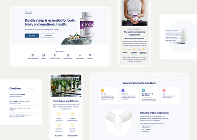 Clear Sleep - A Science-Backed Wellness Journey 🌙 b2c health care shopify web design