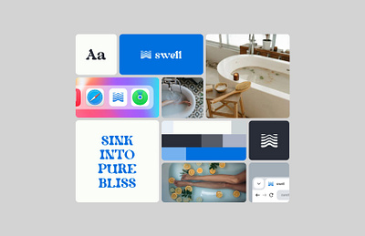 'Swell' Brand Mood Board animation branding graphic design logo motion graphics ui