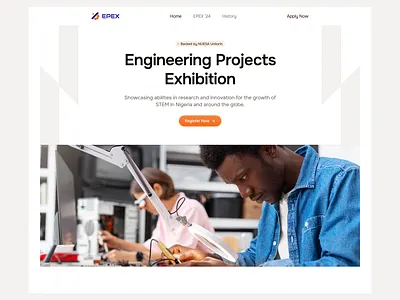 EPEX - Hero Section design exhibition figma herosection landingpage ui webdesign