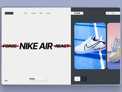 Web-design for a sneaker store figma ui web design for a sneaker store