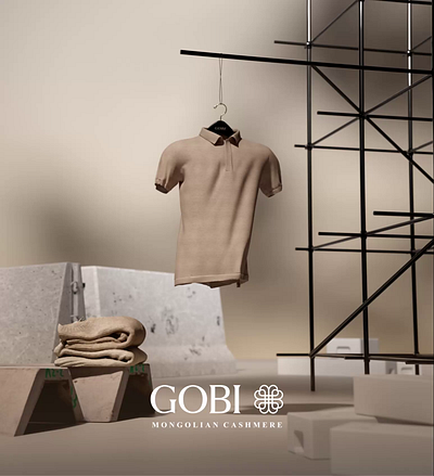 Gobi Cashmere 3d animation branding c4d cloth houdini modeling motion graphics simulation