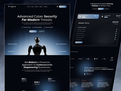 Cyber FZ - Modern Cyber Security Website business website customizable template cyber protection cyber security cyber security website digital security landing page modern design professional website responsive design security solutions tech website technology design template design uiux design web design web ui webflow design webflow template website template