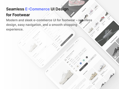 E-Commerce Dashboard for Shoes e commerce landing page uiux website design