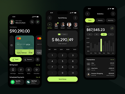 Mobile Banking App app design app development app interface baking app banking app figma design finance app design fintech app mobile mobile design oripio product design sujon.co trading app ui ui design user experience design ux wallet app wallet app design