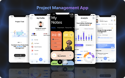 Task Management Mobile App UI UX Design adobe xd app design figma graphic design mobile app product design ui design ui ux design ux design website design