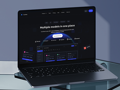 iLumina - AI Workspace 3d portals ai ai collaboration ai communication design language models multiple models pricing product design productivity tools technology ui ui design ux ux design uxui web ui web ux website workspace