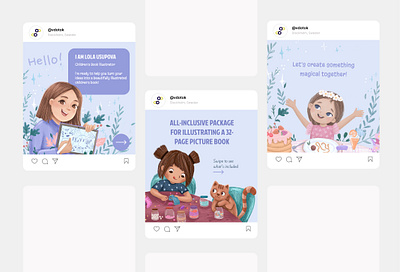 Illustration and a social media post design design design website illustration illustrator instagram procreate social media ui