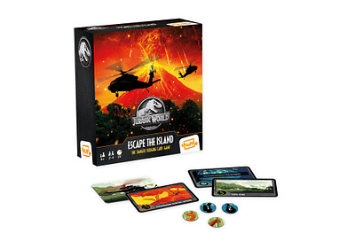 Jurassic World Board Game board games branding game design graphic design licensed products packaging design print design