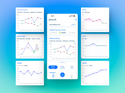 KaamCare: Mobile Health App 🏥 appdesign cleanui dashboard healthapp healthcare iosapp medical minimal patientcare telemedicine visualization