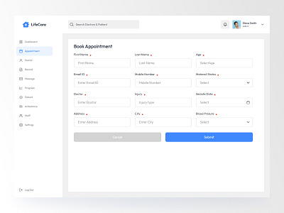 LifeCare Appointment 3d animation apps branding dashboard design doctor graphic design illustration logo medical motion graphics patient ui vector webapp