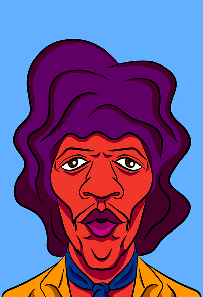 Jimi design graphic design hendrix illustration jimi vector