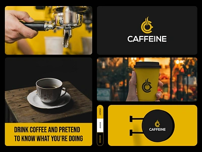 Caffeine brand design brand identity brand style guides branding logo logo branding logo design