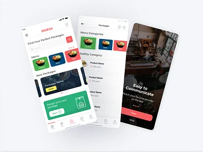 Food Packages App Screens app custom food mobile order package saudi ui