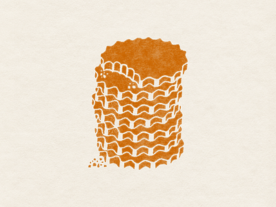 Illustration: ginger cookie stack brown colorful cookie cookies fun ginger ginger cookie illustration inky linocut simple