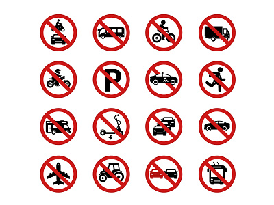 Prohibitory Road Signs motorcycle