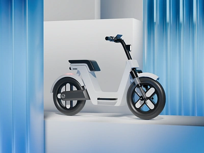 Honda Muji: Blue 3d bike honda product