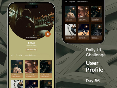 Daily UI 006 | Day 6 | User Profile daily ui 006 dailyui6 day6 figma ui uiux user profile