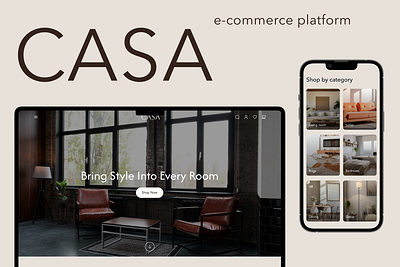 Furniture E-commerce Website Design - CASA e commerce e commerce design e commerce platform e commerce website design furniture e commerce design furniture e commerce website furniture website futniture ui ui design ux ux design uxui web design website website design