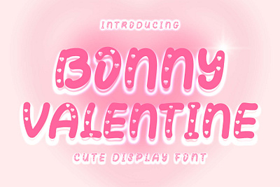 Bonny Valentine banner beautiful branding christmas cute design display font font design graphic design handwritten illustration logo lovely ui valentine winter