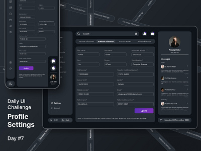 Daily UI 007 | Profile Setting | Day 7 007 dailychallenge dailyui day7 figma ui uiux