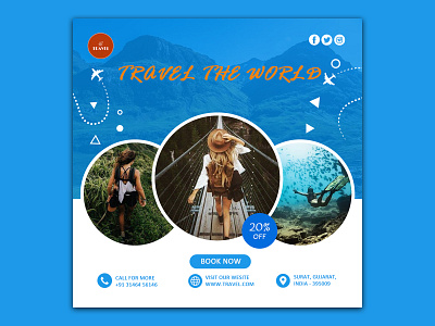 TRAVEL DIGITAL POST adobe photoshop design destination digital post graphic design mountain photoshop post swimming travel travel digital post trekking