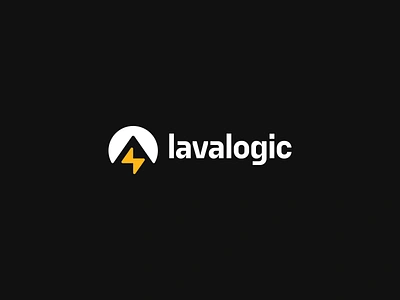 Lava Logic bolt branding identity lightbolt lighting logic logo mark mountain negative space symbol tech volcano