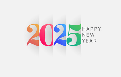 Happy New Year 2025 colorful text design. 2025 logo 2025 2025 logo branding colorful happy new year logo new new year 2025 year