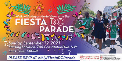 Fiesta DC Parade Citywide branding design graphic design illustration typography vector