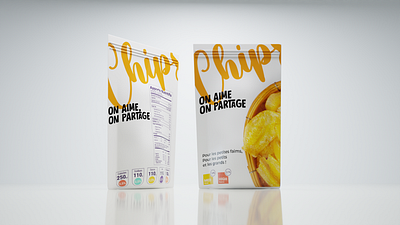 Chips 3d branding graphic design