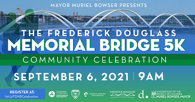 Design for a 5K run in DC for the Frederick Douglass bridge branding design graphic design illustration typography vector