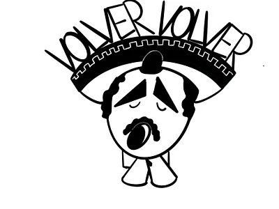 Volver, volver. digital art drawing illustration sticker art vicente fernandez