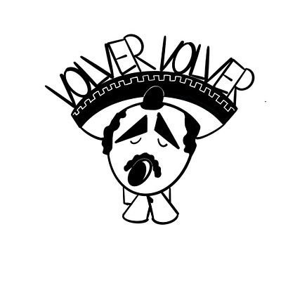 Volver, volver. digital art drawing illustration sticker art vicente fernandez