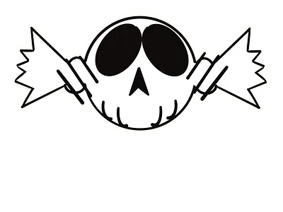 Skull Candy digital art drawing illustration sticker art