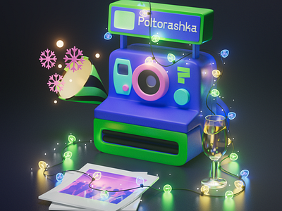 FREE 3D pack 3d 3d candy 3d model 3d pack 3d photo camera 3ddesign 3dfree assets camera christmas christmas lights free glass graphic design illusration memory motion graphics new year polaroid sticker pack