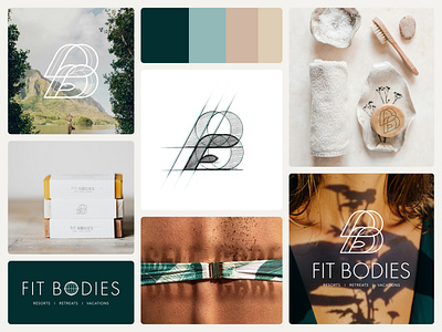 Fit Bodies Branding blue body brand branding branding sport design graphic design green identity logo nature soap sport sport logo travel yoga yoga logo