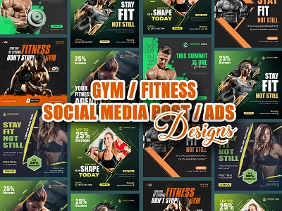 Gym / Fitness Social Media Post / Ads Design ads banner fitness graphic design gym poster social social media design social media post socialmedia