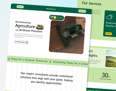 Farmtech Website Design agriculture ai business crops design farming farming website farmtech figma landing page nature ui design vegetables web design