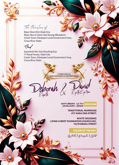 Wedding Invite Design flyer design graphic design wedding invite design