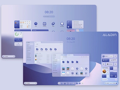 Aladin OS - Linux Gnome based Desktop Environment android applets apps de desktop gnome kde linux operating system os widgets