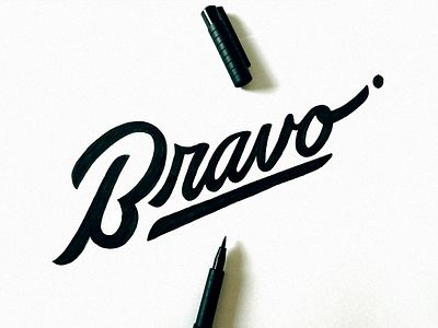 Bravo app branding brushlettering calligraphy classy custom eduction graphic design identity lettering logo playful positive process script sketch type wordmark