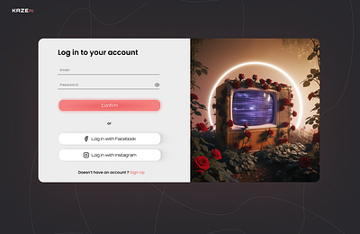 KazeAI(Log-in Page) ui ux