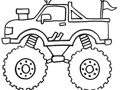 Monster Truck Coloring Pages (Free PDF Printables)